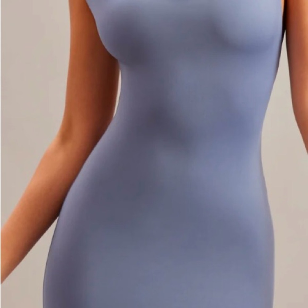 Elegant Blue Sleeveless Dress oh Polly